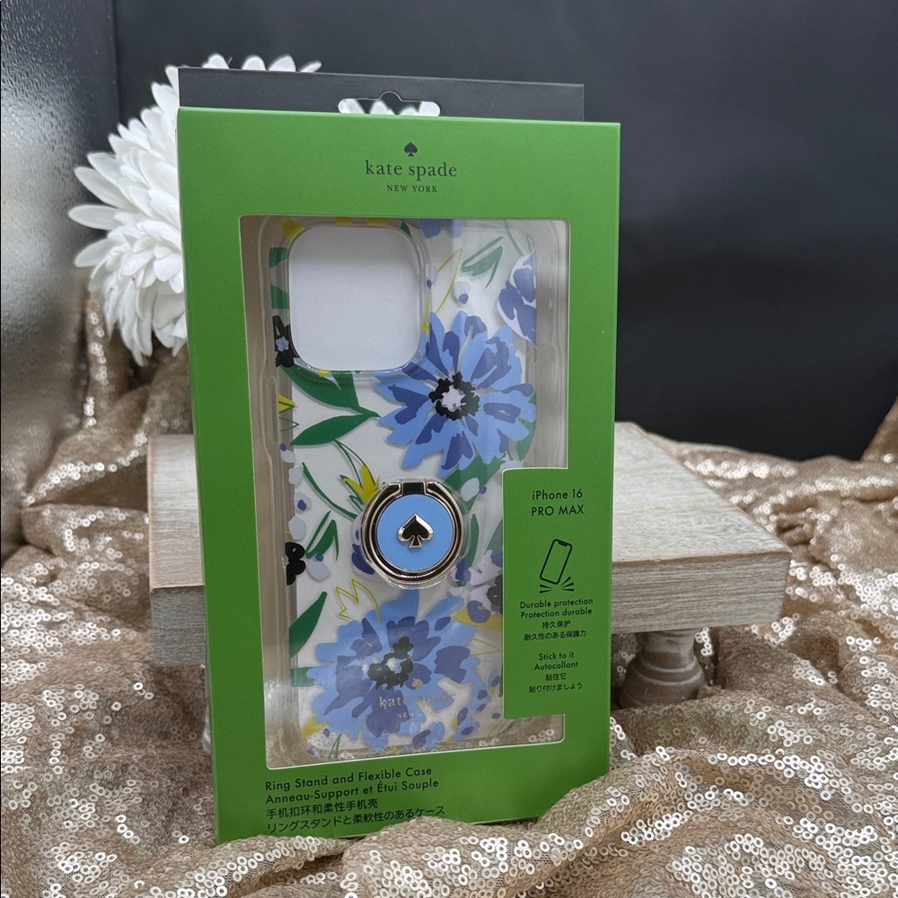 Kate Spade Floral Ring Stand Case for iPhone 16 Pro Max